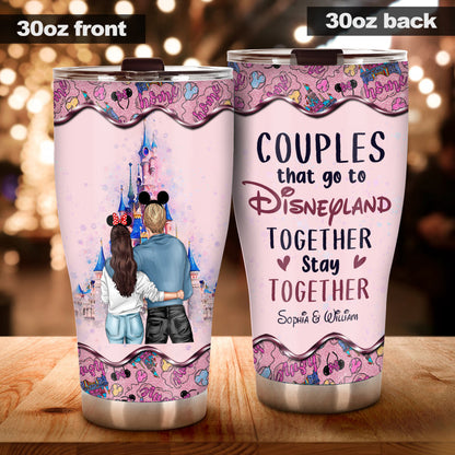 Couple That Go To Magical Land Together - Personalized Couple Mouse Tumbler