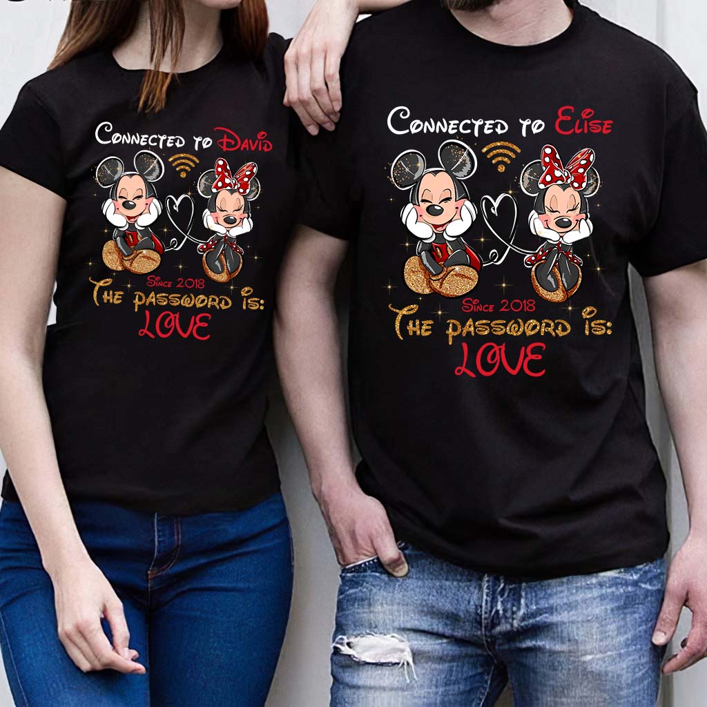 Connected To - Personalized Couple Mouse T-shirt and Hoodie