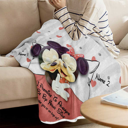 I Promise To Always Be By Your Side - Personalized Couple Mouse Blanket