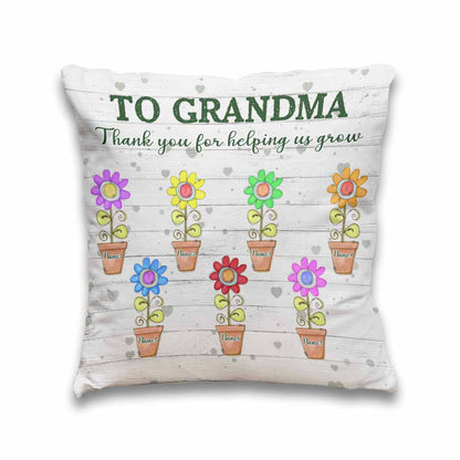 Thank You For Helping Us Grow - Personalized Mother's Day Throw Pillow