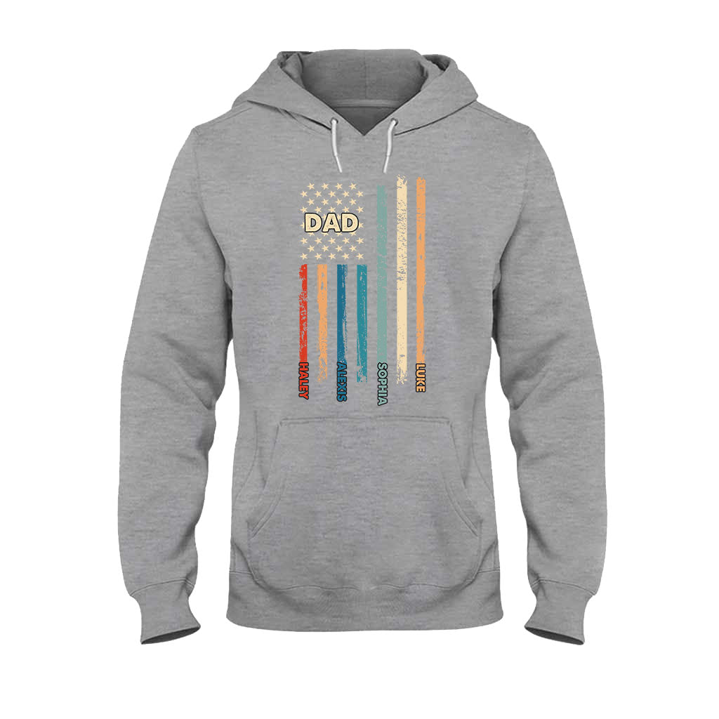 Stars And Stripes - Personalized Independence Day Father T-shirt and Hoodie