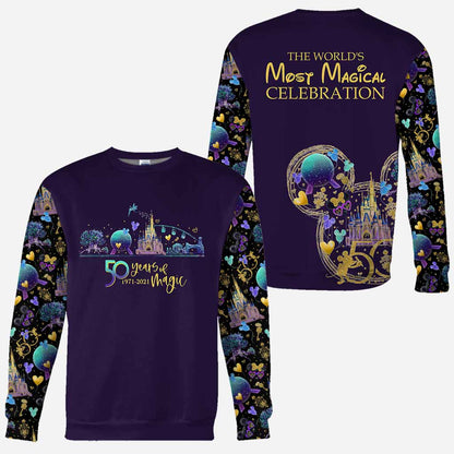 50th Anniversary Of Magic - Mouse Ears Mouse All Over T-shirt and Hoodie