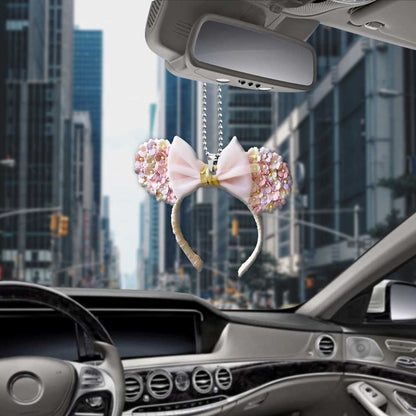 Flower Dance Mouse Ears - Car ornament (Printed On Both Sides)