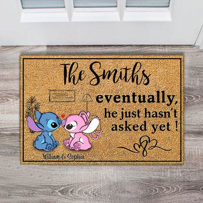 Eventually He Just Hasn‘t Asked Yet - Personalized Ohana Doormat