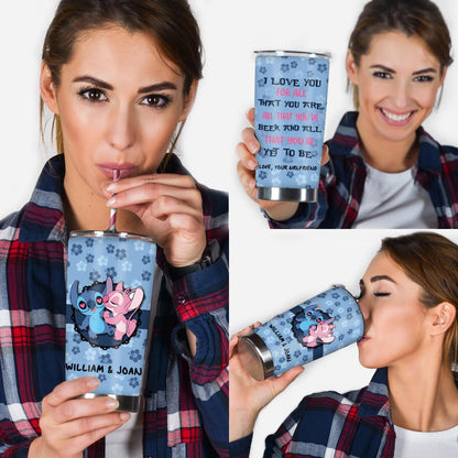 I Love You For All That You Are - Personalized Couple Ohana Tumbler