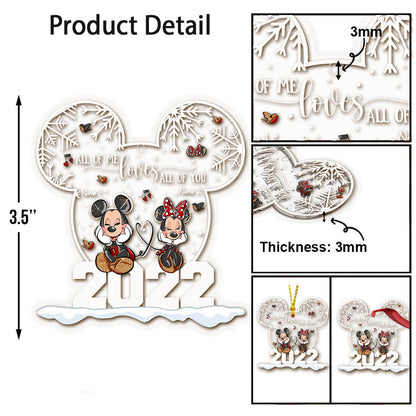 Love Magic - Personalized Christmas Couple Transparent Ornament