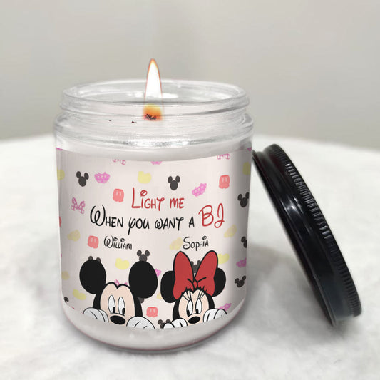 Light Me When - Personalized Couple Mouse Candle