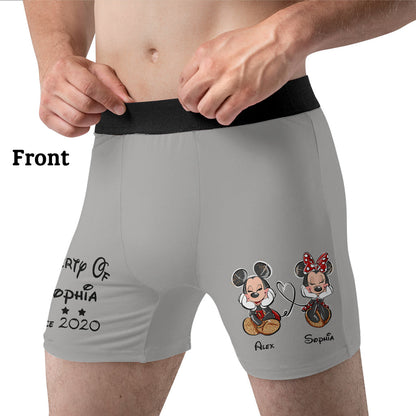 Property - Personalized Couple Mouse Men's Boxer Briefs