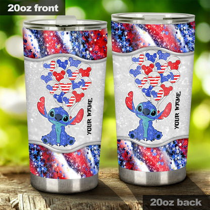 Happy 4th Of July - Personalized Ohana Tumbler