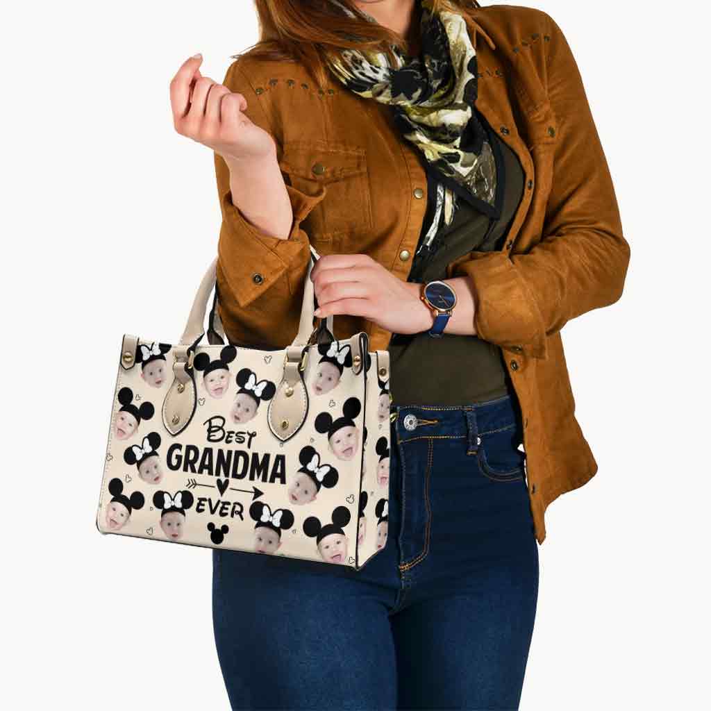 Best Grandma Ever - Personalized Mouse Leather Handbag