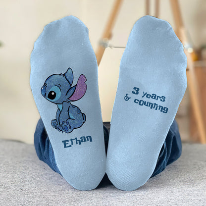 Cute Couple - Personalized Ohana Socks