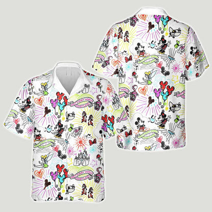 Mouse Ears Sketch - Mouse Hawaiian Shirt