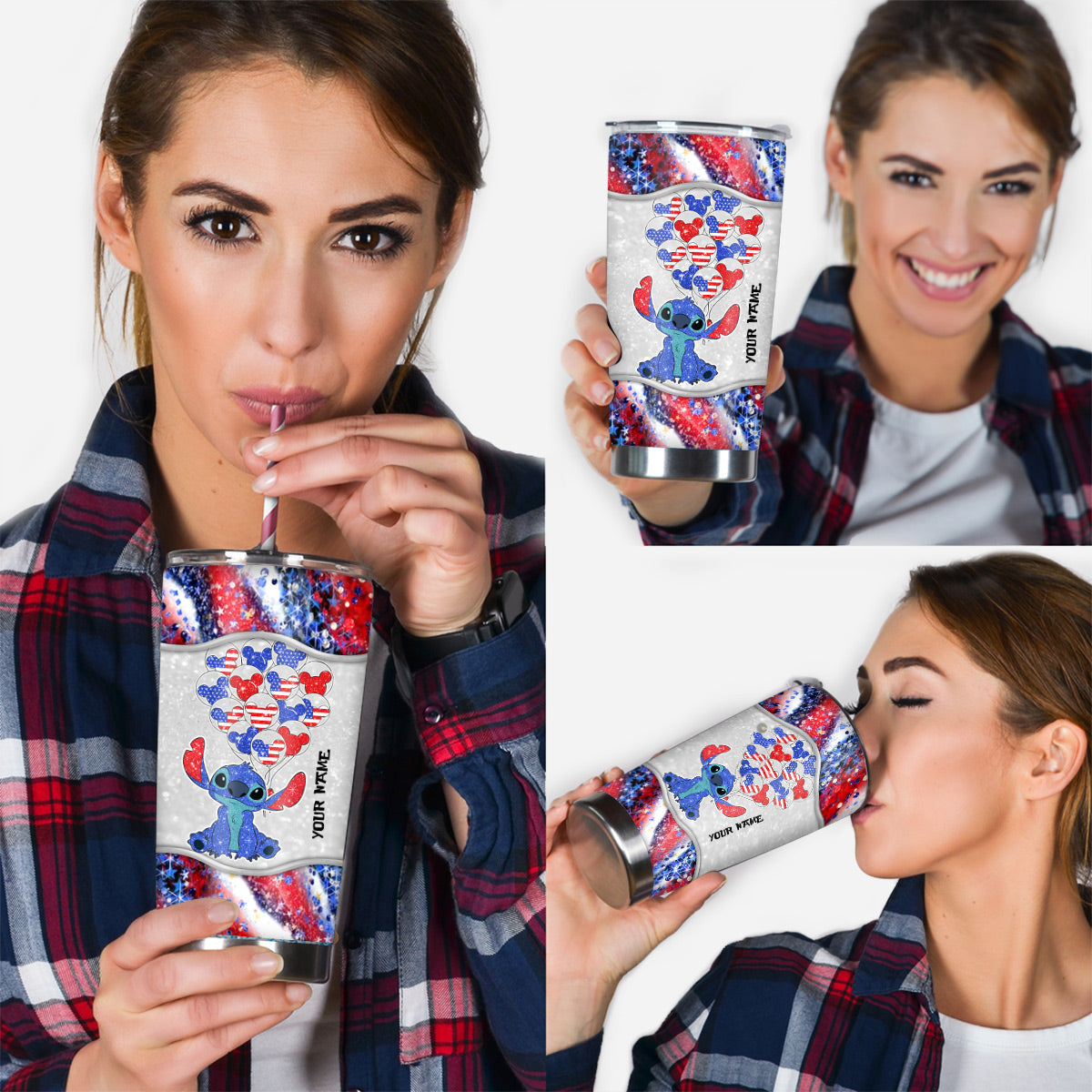 Happy 4th Of July - Personalized Ohana Tumbler