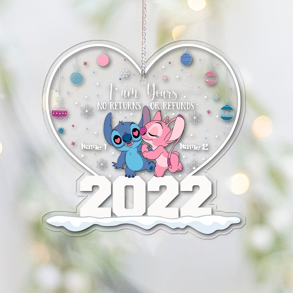 I am Yours - Personalized Christmas Couple Transparent Ornament
