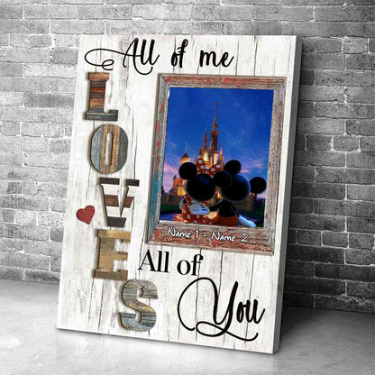 All Of Me Loves All Of You - Personalized Couple Mouse Poster