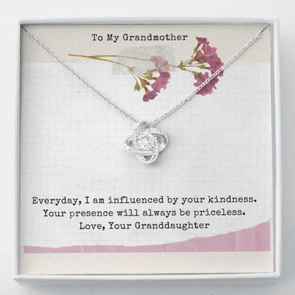 To Grandmother From Granddaughter - Grandma Love Knot Necklace 0921