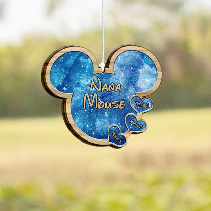 Nana's Hearts Mouse Ears - Personalized Grandma Wind Chime