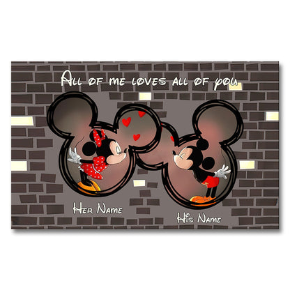 Home Is Where The Heart Is - Personalized Couple Mouse Canvas And Poster