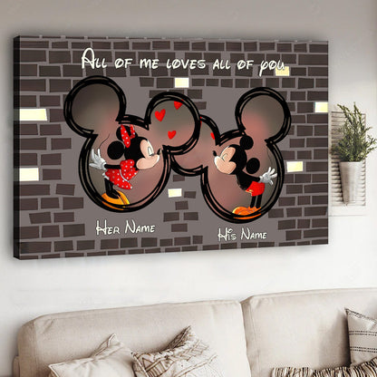Home Is Where The Heart Is - Personalized Couple Mouse Canvas And Poster