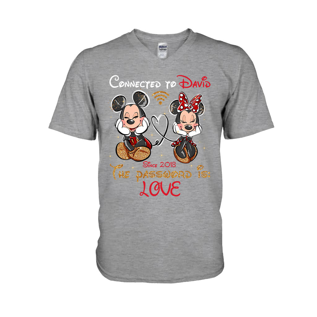Connected To - Personalized Couple Mouse T-shirt and Hoodie
