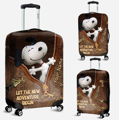Let's The New Adventure Begin - Personalized Leather Handbag & Luggage Cover