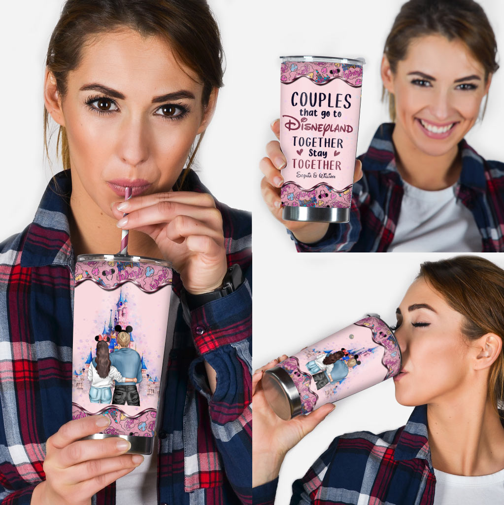 Couple That Go To Magical Land Together - Personalized Couple Mouse Tumbler