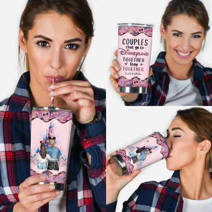 Couple That Go To Magical Land Together - Personalized Couple Mouse Tumbler