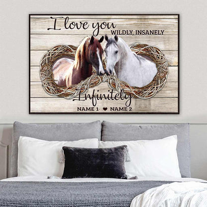 I Love You Insanely - Personalized Couple Horse Poster