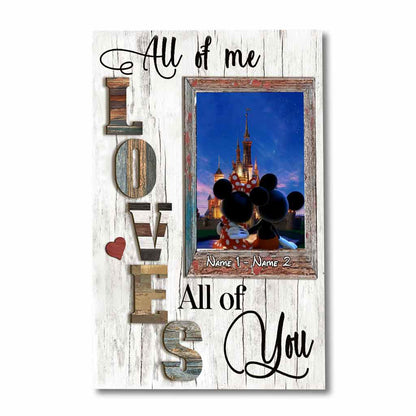 All Of Me Loves All Of You - Personalized Couple Mouse Poster