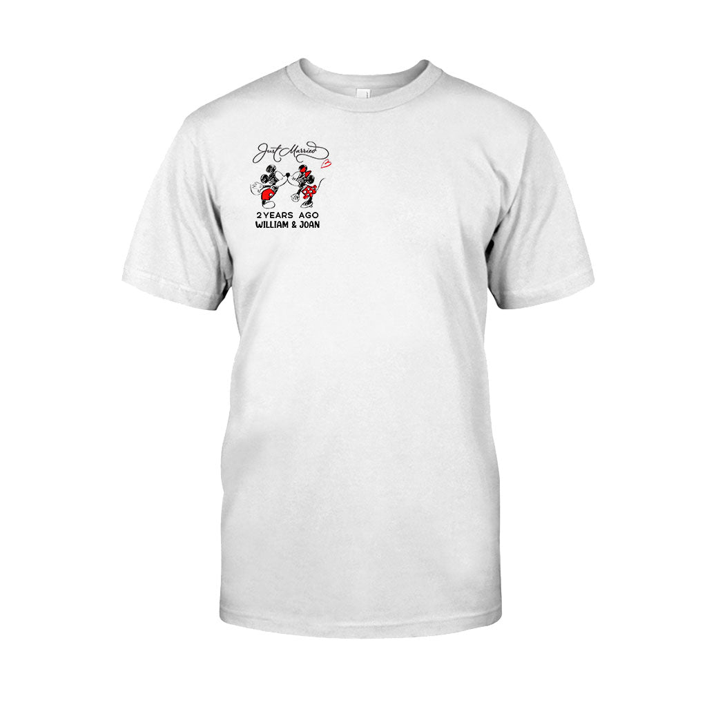 Just Married Some Years Ago - Personalized Couple Mouse T-shirt and Hoodie