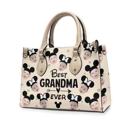 Best Grandma Ever - Personalized Mouse Leather Handbag