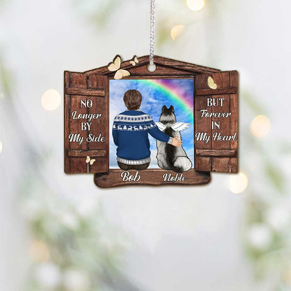 Wish You Were Here - Personalized Christmas Dog Ornament (Printed On Both Sides)