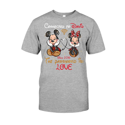 Connected To - Personalized Couple Mouse T-shirt and Hoodie