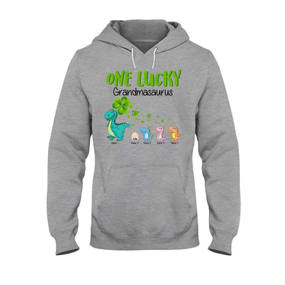 One Lucky Grandmasaurus Irish Grandma - Personalized Patrick's Day T-shirt and Hoodie