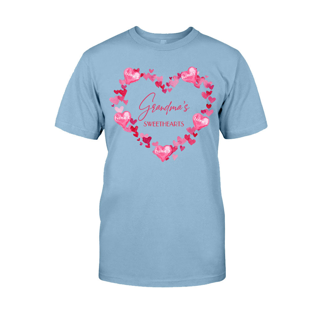 Grandma's Sweethearts - Personalized Valentine Grandma T-shirt and Hoodie