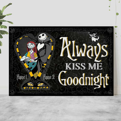 Always Kiss Me Goodnight - Personalized Couple Nightmare Poster