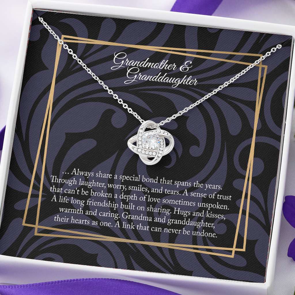 Grandmother And Granddaughter Granddaughter Gift Grandmother Gift - Grandma Love Knot Necklace 0921