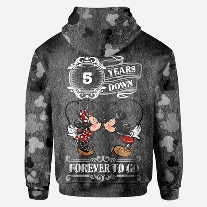 Forever To Go - Personalized Couple Mouse All Over T-shirt and Hoodie