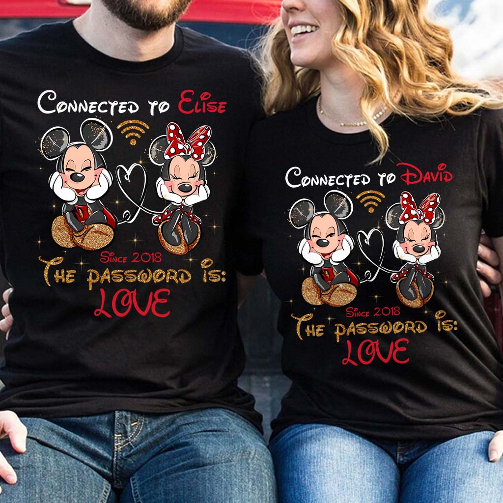 Connected To - Personalized Couple Mouse T-shirt and Hoodie