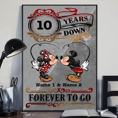 Forever To Go - Personalized Couple Mouse Poster