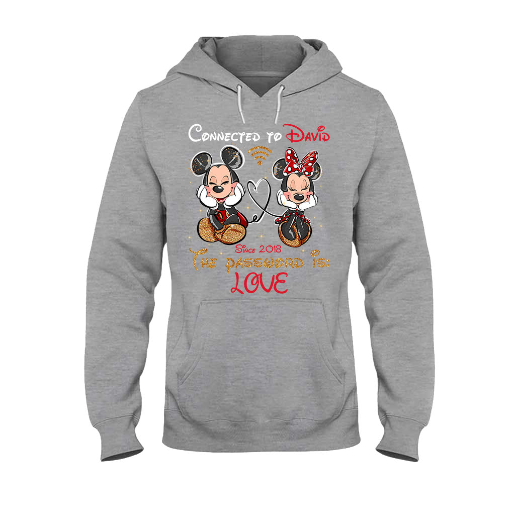 Connected To - Personalized Couple Mouse T-shirt and Hoodie