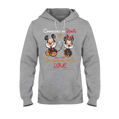 Connected To - Personalized Couple Mouse T-shirt and Hoodie
