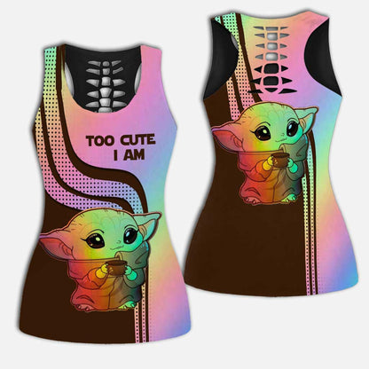 Cute Master - The Force Hollow Tank Top and Women Shorts