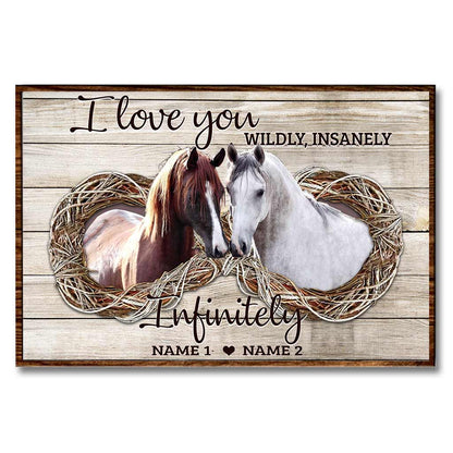 I Love You Insanely - Personalized Couple Horse Poster