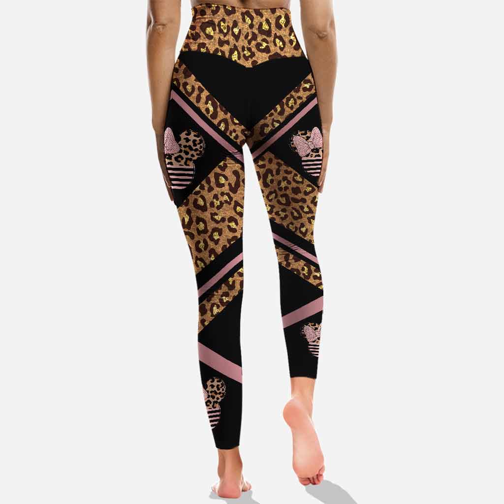 Magical Pink Leopard Mouse Ears - Personalized Mouse Hoodie And Leggings