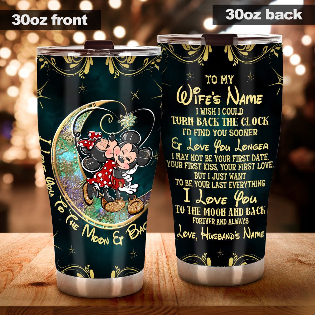 I Love You To The Moon - Personalized Couple Mouse Tumbler