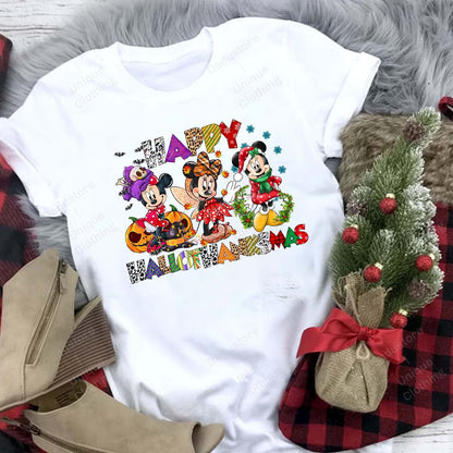 Happy Hallothanksmas Mouse T-shirt and Hoodie 0823