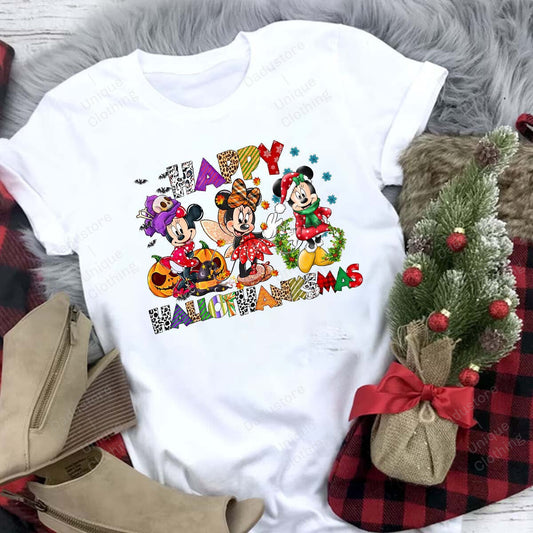 Happy Hallothanksmas Mouse T-shirt and Hoodie 0823
