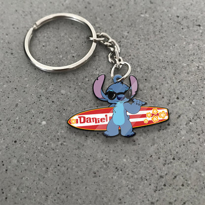 See You On The Next Wave - Personalized Ohana Keychain (Printed On Both Sides)