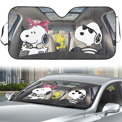 Lovely Couple Car Sunshade 0523